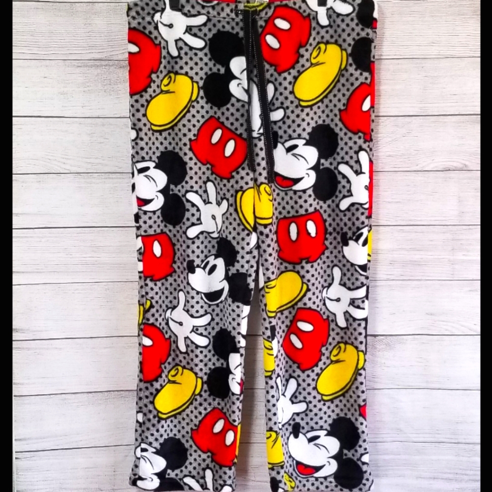 Disney Mickey Mouse Polka Dot Fleece PJ Bottoms